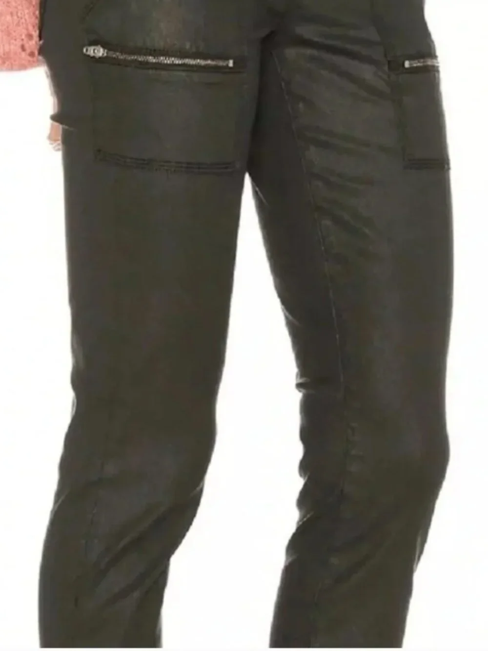 Joie "Park Skinny B" jeans, black coated denim, size 29 - Picture 2 of 9